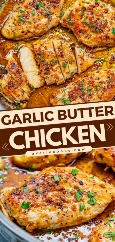 Minute Garlic Butter Chicken Easy Stovetop Recipe Averie Cooks