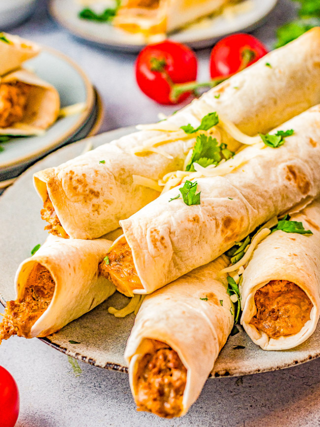 Baked Cheesy Beef Taquitos Averie Cooks