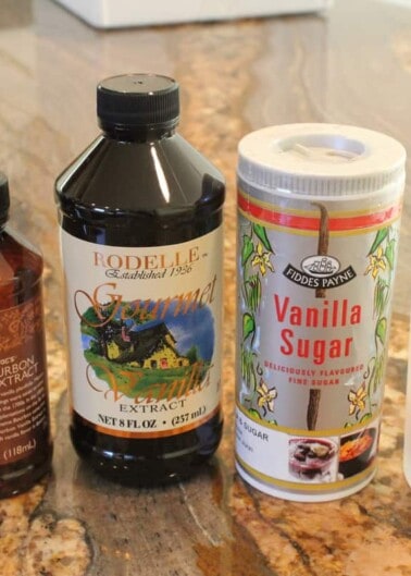 Various Vanilla Products on countertop