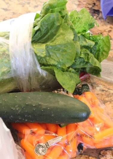 Various produce on countertop