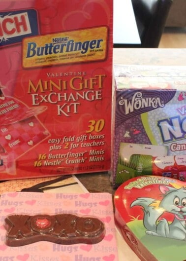 Valentines Day goodies on countertop