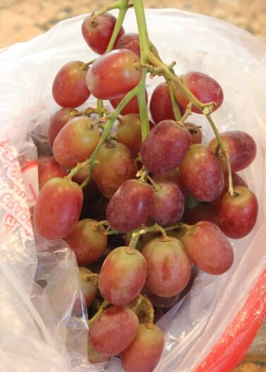 Grapes in bag