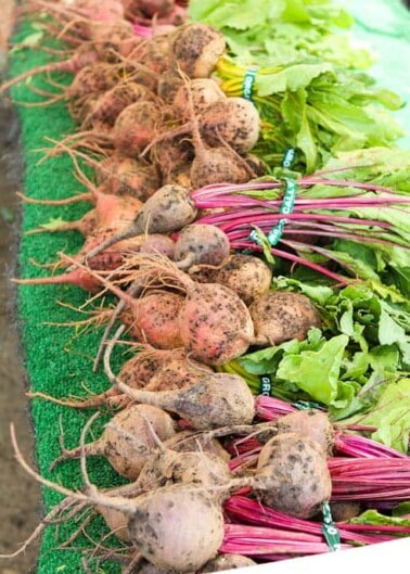 Beets on table