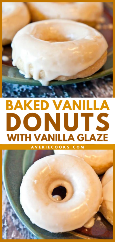 Baked Vanilla Glazed Donuts Recipe - Averie Cooks