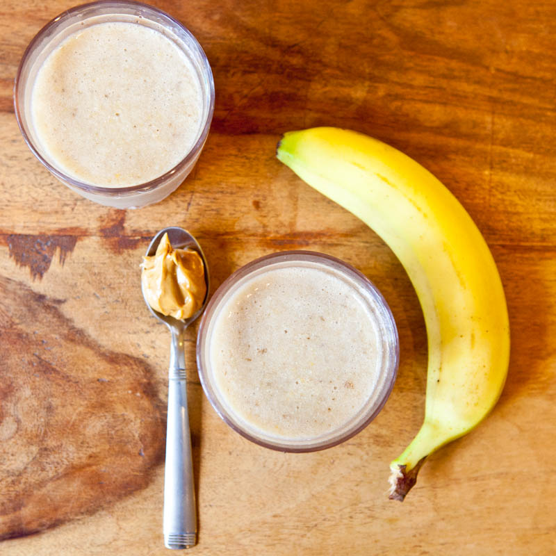 Creamy Cookie Butter White Chocolate Banana Smoothie - Averie Cooks