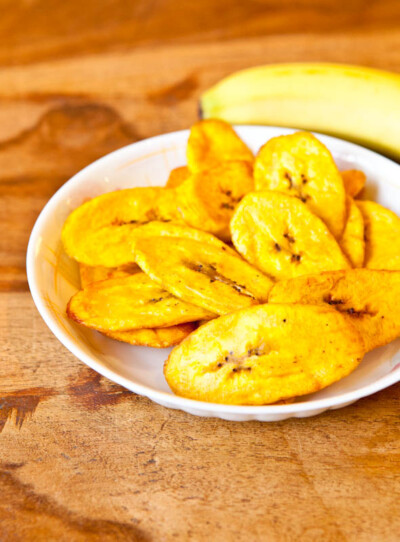 Coconut Oil Fried Cinnamon Sugar & Ginger Plantains - Averie Cooks