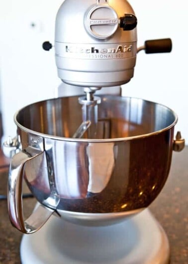 A kitchenaid professional stand mixer on a countertop.