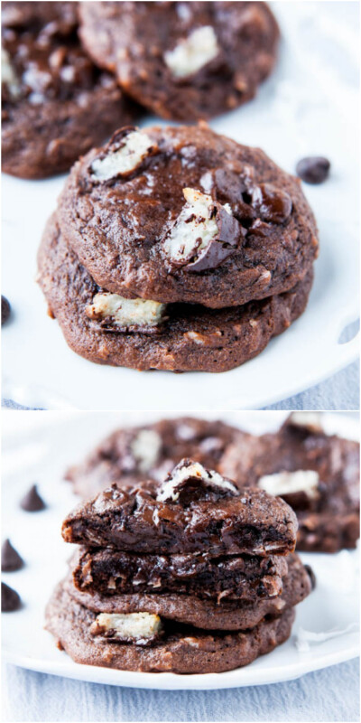 Mounds Bar Chocolate Coconut Cookies - Averie Cooks