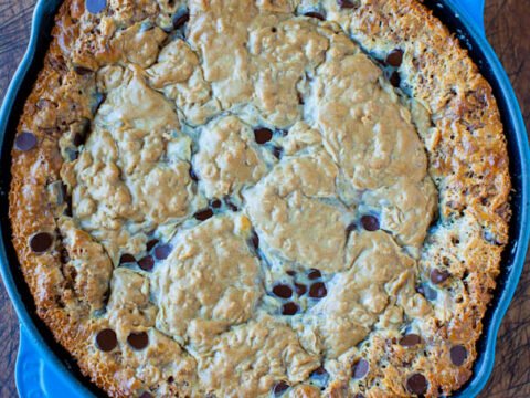 Healthy Oatmeal Cookie Skillet - Erin Lives Whole