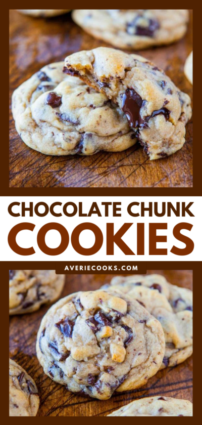 Soft & Chewy Chocolate Chunk Cookies - Averie Cooks