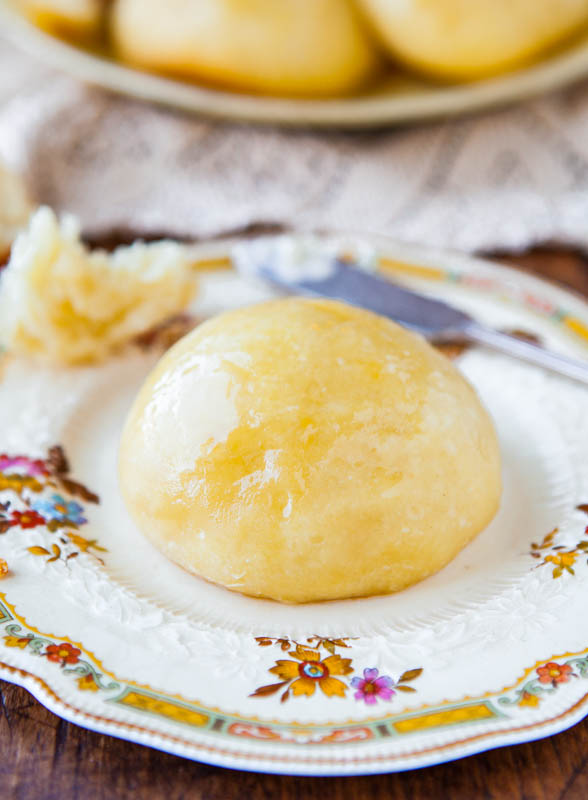 No Knead Make Ahead Dinner Rolls With Honey Butter Averie Cooks