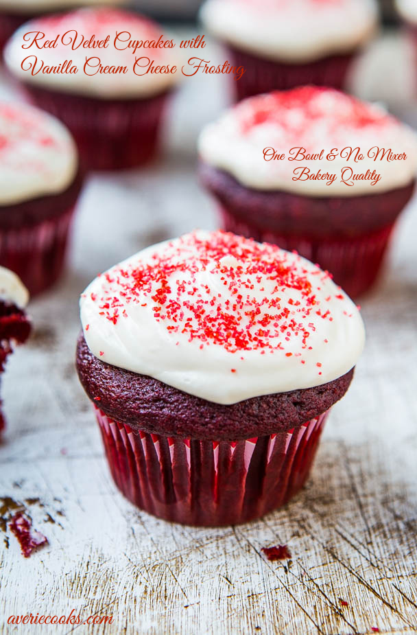 Red Velvet Cupcakes (+ Cream Cheese Frosting!) - Averie Cooks