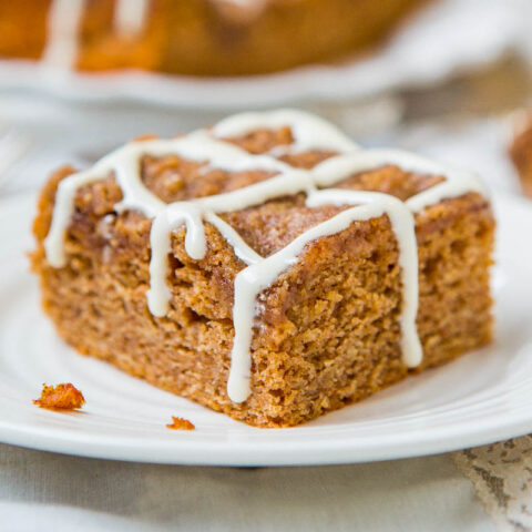 Brown Sugar-topped Cinnamon-sugar Coffee Cake With Vanilla Cream Cheese 