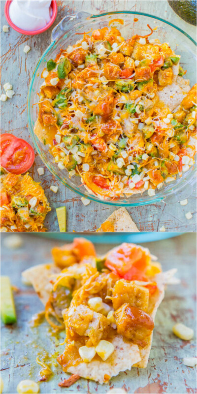 Loaded BBQ Chicken Nachos - Averie Cooks