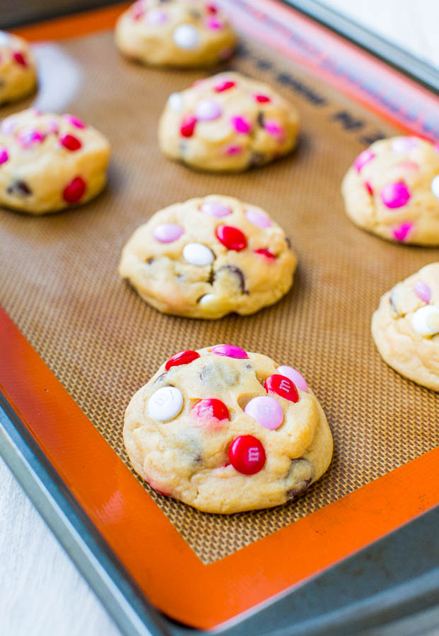 Soft Batch Chocolate M&M Cookies - Baker by Nature