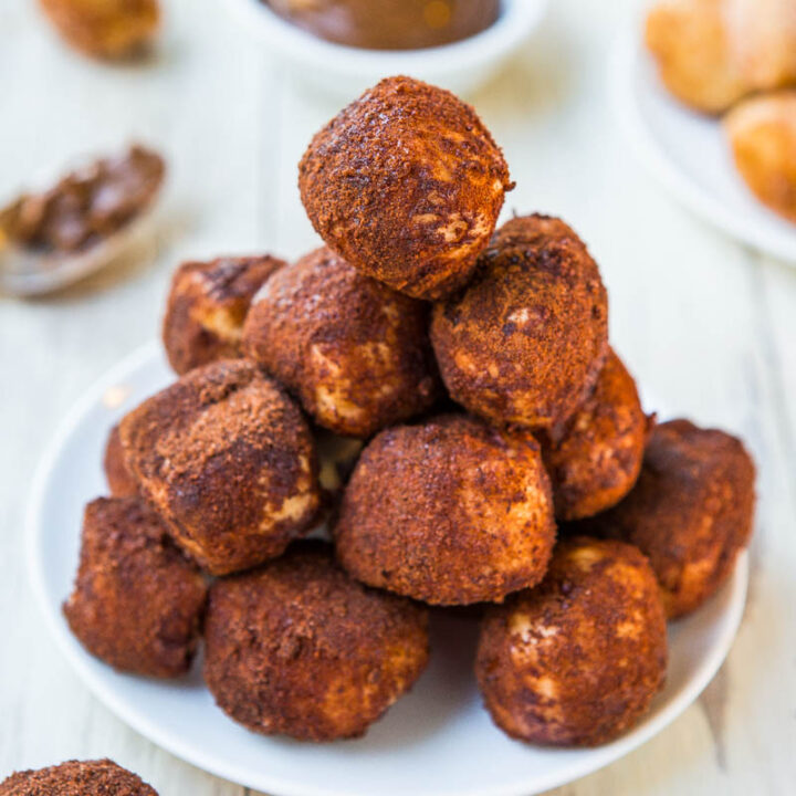 One Hour Chocolate And Cinnamon Sugar Soft Pretzel Bites Averie Cooks