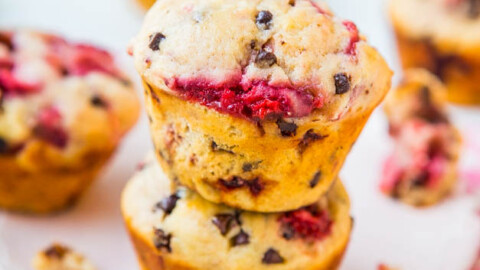 Chocolate Chip Strawberry Muffins Recipe Averie Cooks