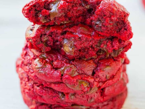 Soft and Chewy Red Velvet Cookies - Averie Cooks