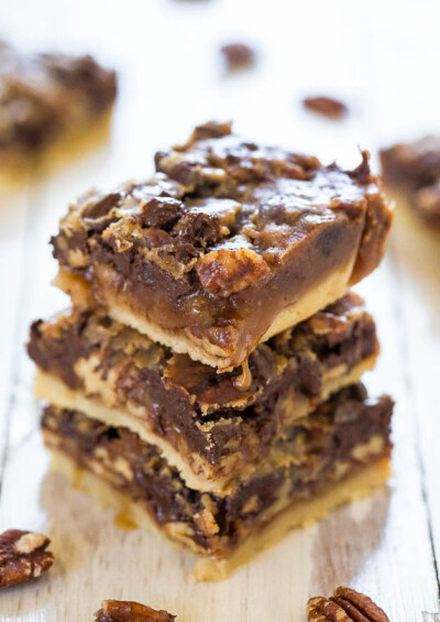 Salted Caramel Bars with Crumb Topping - Averie Cooks