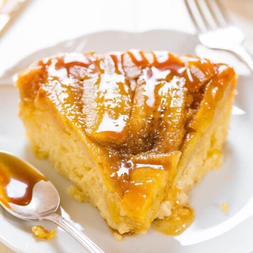 Caramelized Banana Upside-Down Cake - Averie Cooks