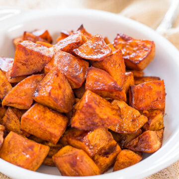 Simple Honey Roasted Sweet Potatoes - Averie Cooks