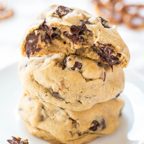 Chocolate Chip Pretzel Cookies (Salty & Sweet!) - Averie Cooks