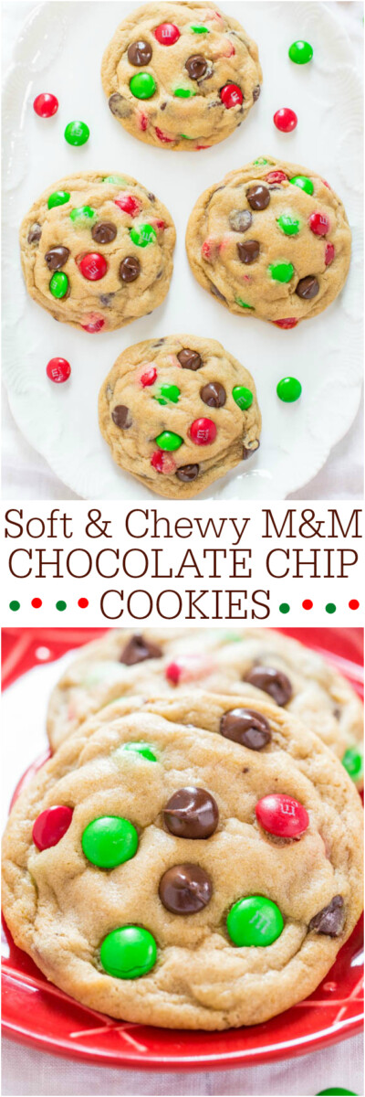 Chocolate Chip M&M's Cookies (Soft & Chewy!) - Averie Cooks