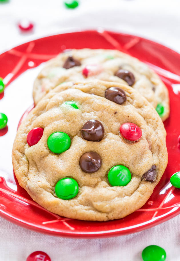 Chewy M&M Cookies - Simply Home Cooked