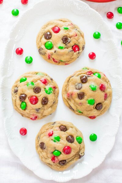 Chocolate Chip M&M's Cookies (Soft & Chewy!) - Averie Cooks