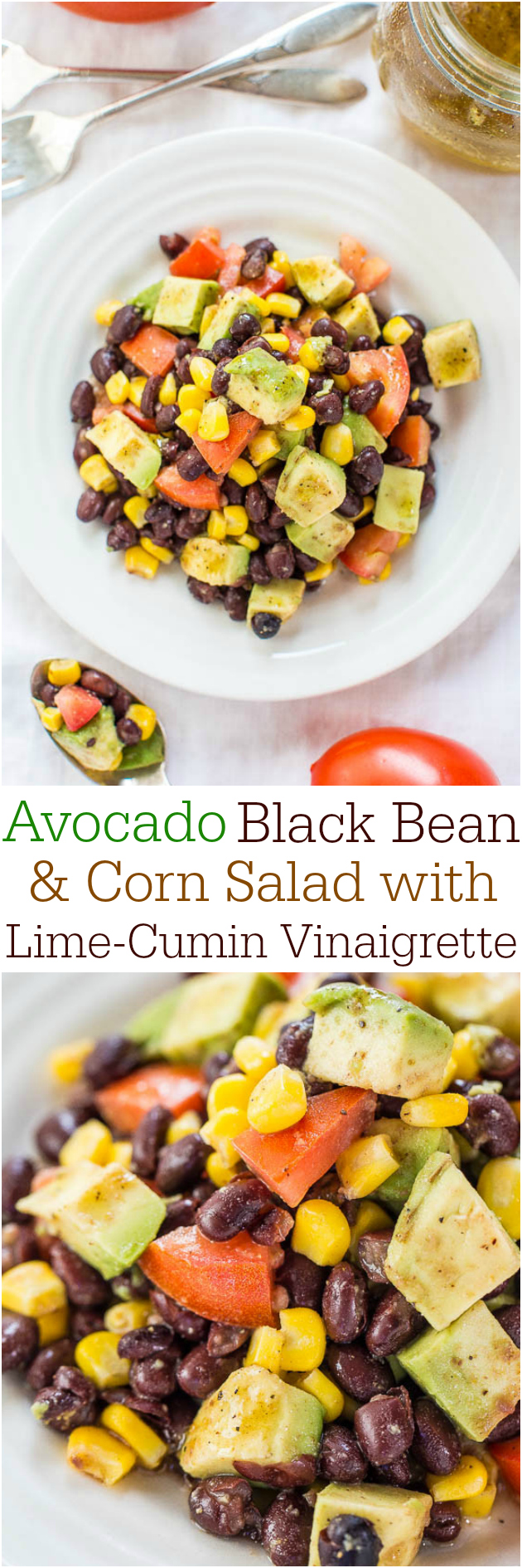 Mexican Corn, Avocado & Black Bean Salad - Averie Cooks