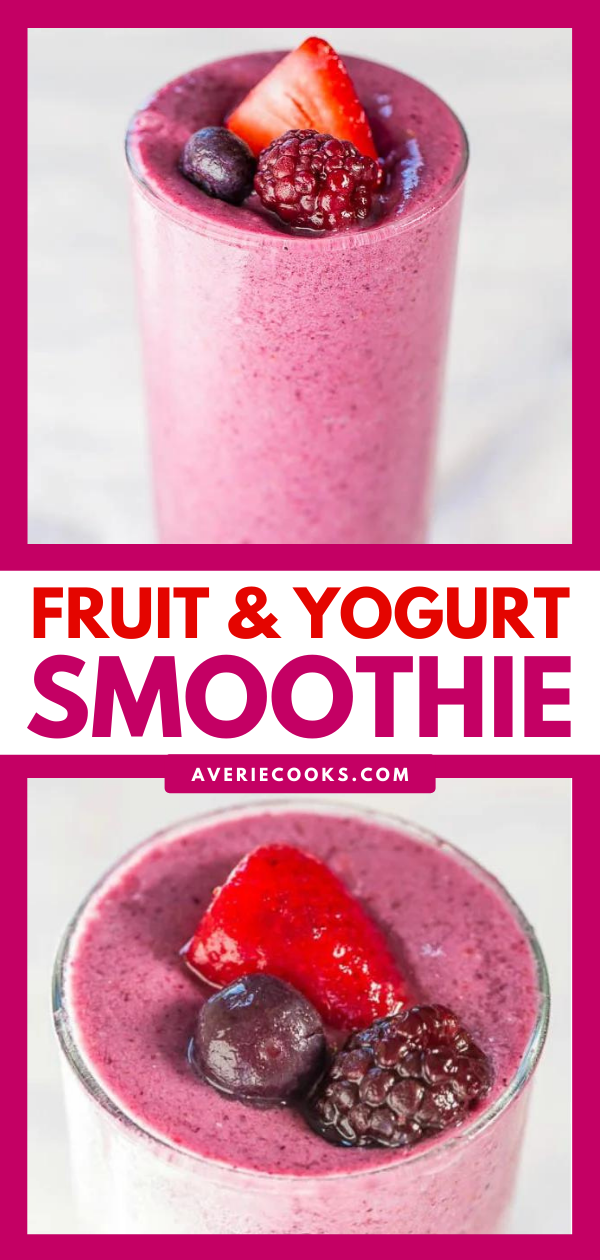 how to make yogurt smoothies with frozen fruit