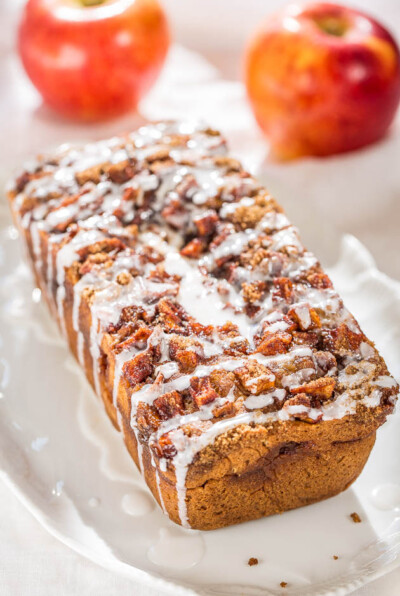 Glazed Apple Fritter Bread Recipe - Averie Cooks