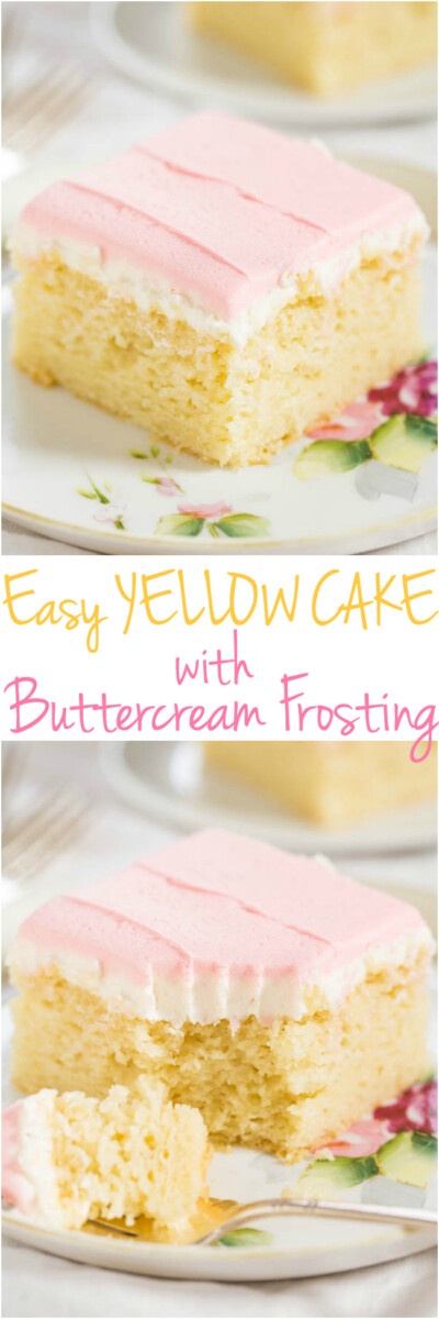 Moist Yellow Cake From Scratch (+ Vanilla Buttercream!) - Averie Cooks