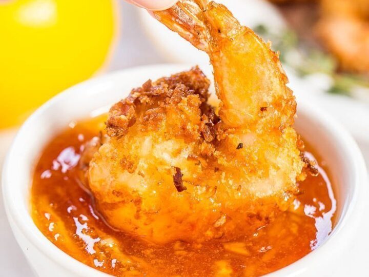 Coconut Shrimp with Apricot Sweet Chili Dipping Sauce - Closet Cooking