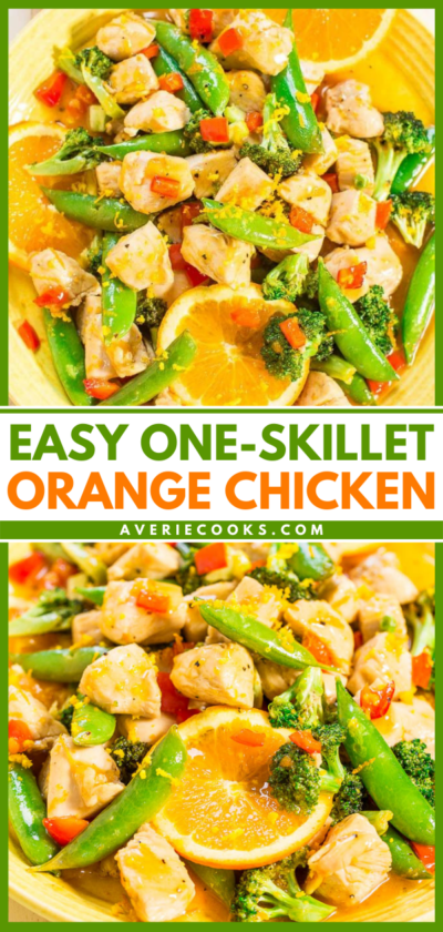 One-Skillet Orange Chicken with Vegetables - Averie Cooks