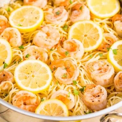 15-Minute Lemon Shrimp Pasta - Averie Cooks