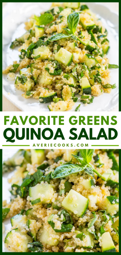 Favorite Greens Quinoa Salad - Averie Cooks