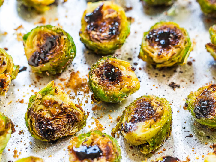 Roasted Balsamic Brussels Sprouts Recipe Averie Cooks