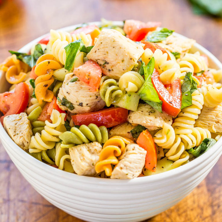 Italian Chicken Pasta Salad - Averie Cooks