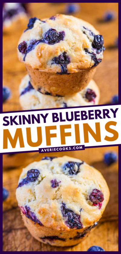 Healthy Blueberry Muffins (Low-Calorie & Low-Fat) - Averie Cooks