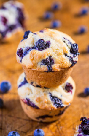 Flourless Blueberry Banana Blender Muffins - Averie Cooks