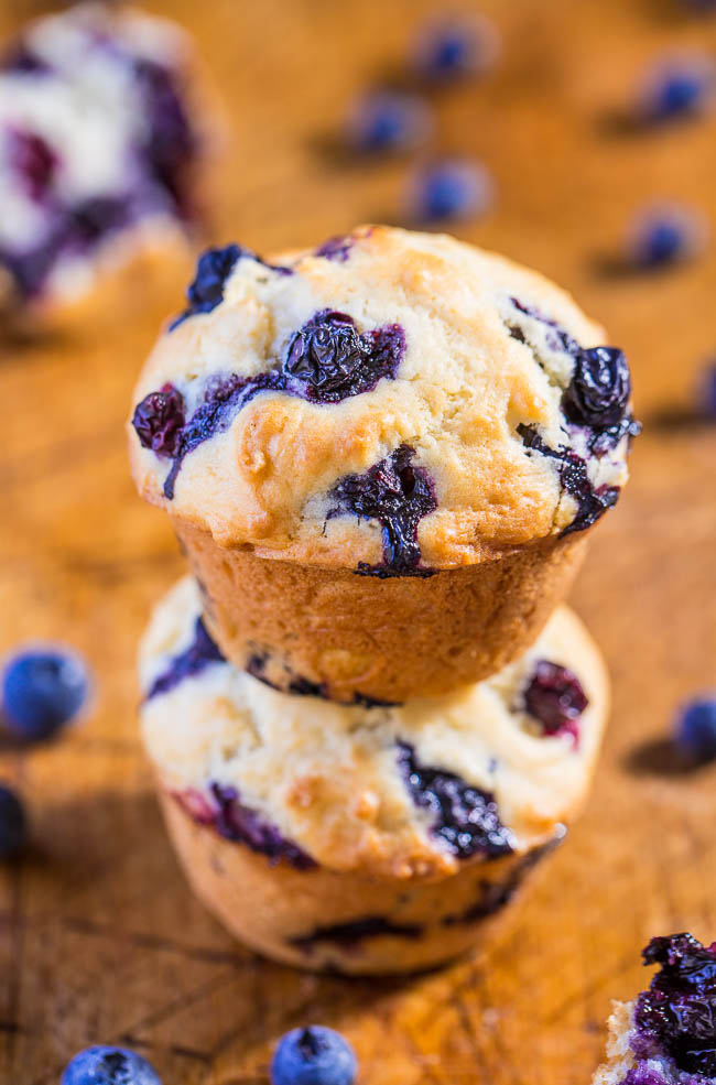 Healthy Blueberry Muffins (So Easy & Fluffy!) - Averie Cooks