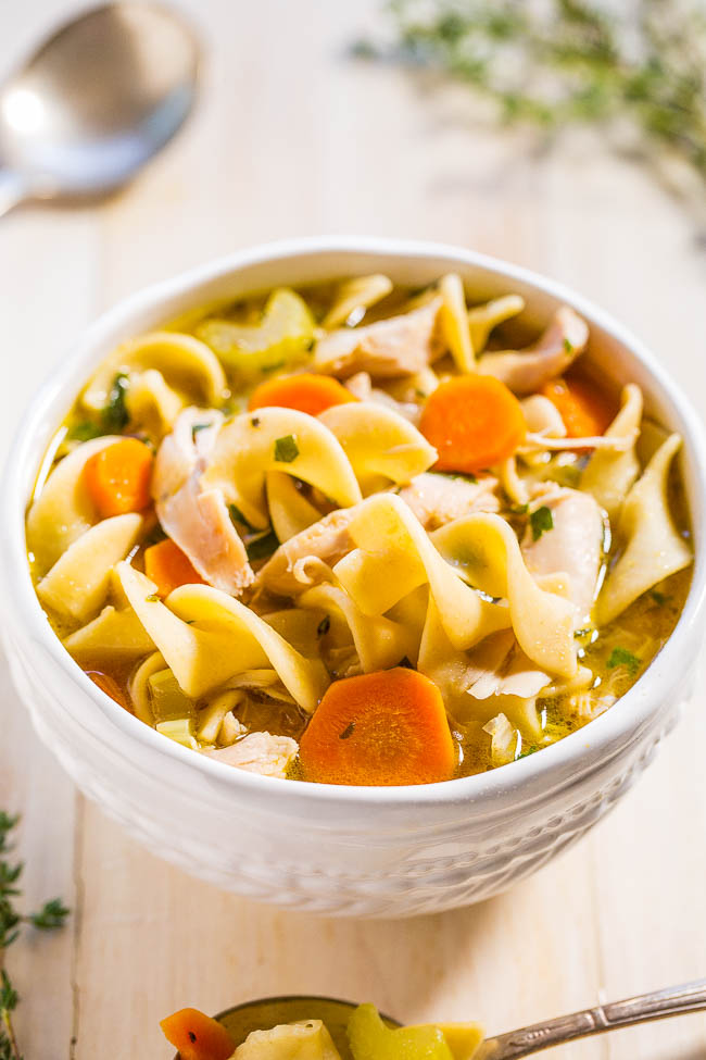 Homemade Chicken Noodle Soup - Belly Full