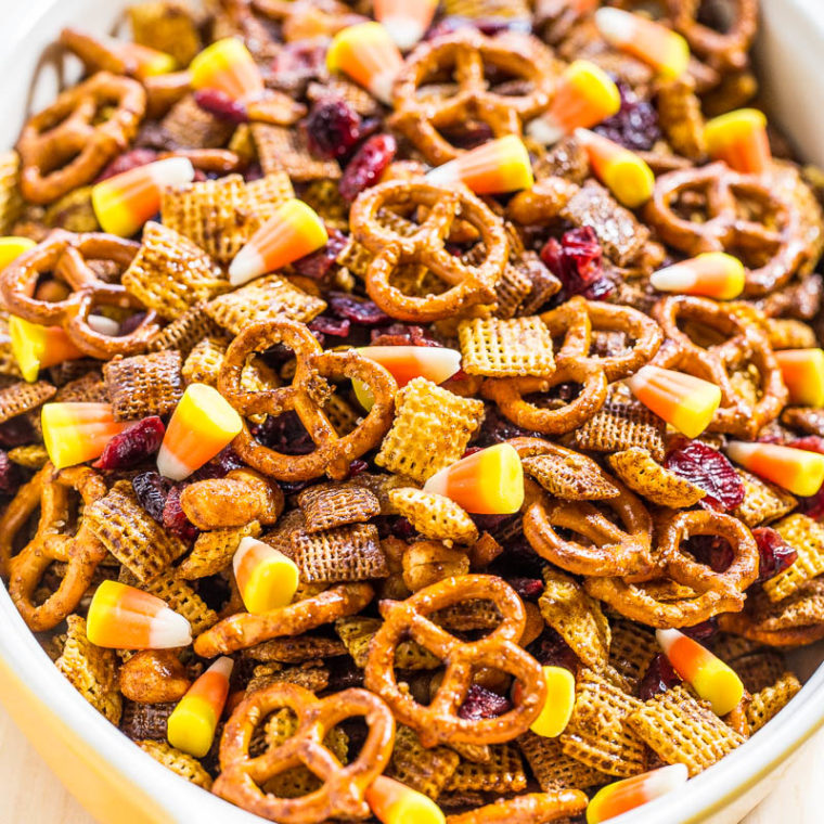 5-Minute Pumpkin Spice Chex Mix - Averie Cooks