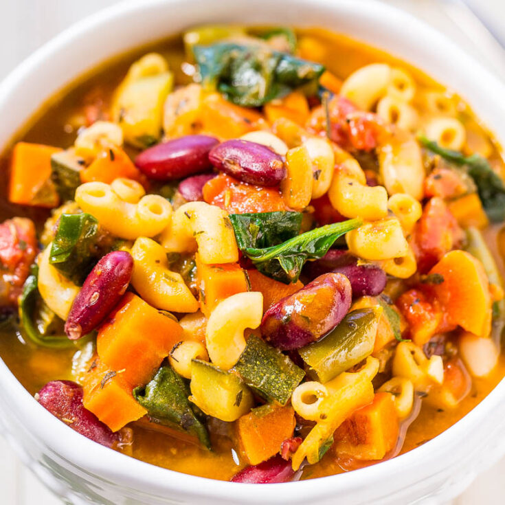 30 Minute Minestrone Soup Recipe Olive Garden Copycat Averie Cooks