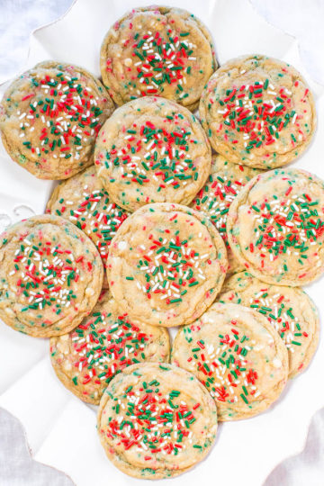 No-Roll Christmas Cookies with Sprinkles - Averie Cooks