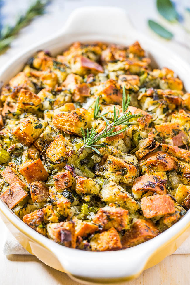 Classic Traditional Thanksgiving Stuffing - Averie Cooks
