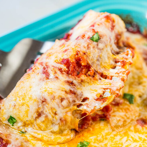 Easy Chicken Manicotti - Averie Cooks