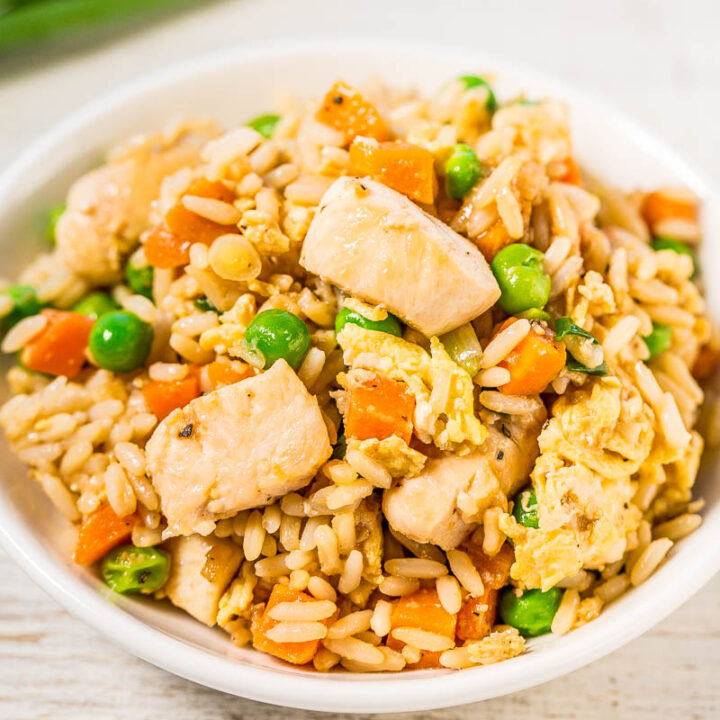 Low Carb Chicken Fried Rice Made with 9-Calorie Rice