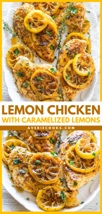 25-Minute Skillet Honey Lemon Chicken - Averie Cooks